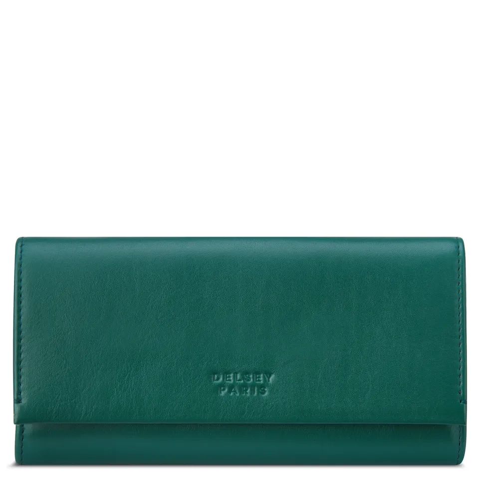 delsey-paris-le-cuir-lisse-geldb-rse-leder-gr-n image 1