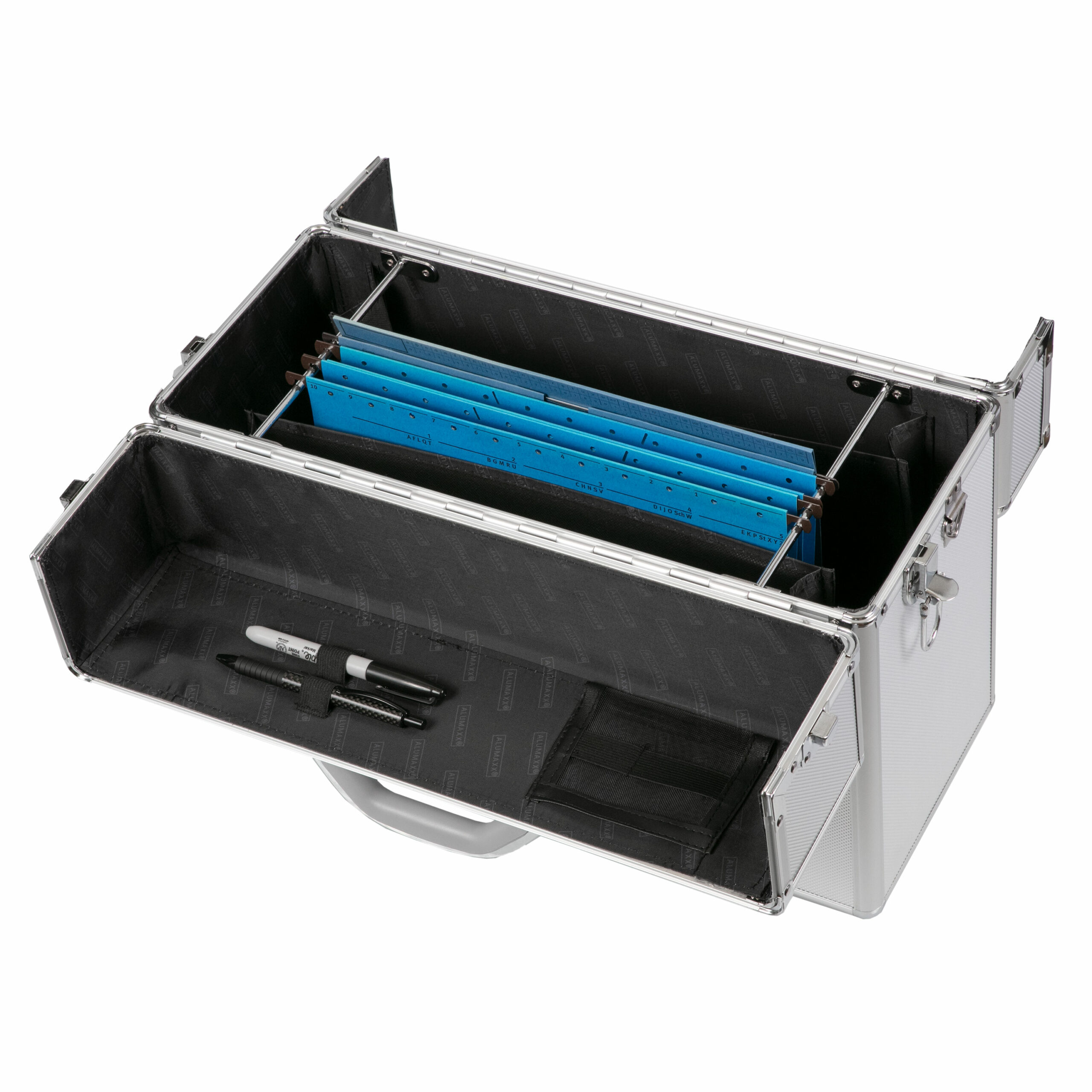 alumaxx-alpha-pilotenkoffer-aluminium-silber-mit-zahlenschloss image 2