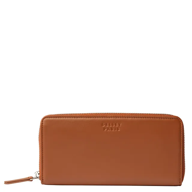 delsey-le-cuir-lisse-geldb-rse-cognac-leder-portemonnaie image 1