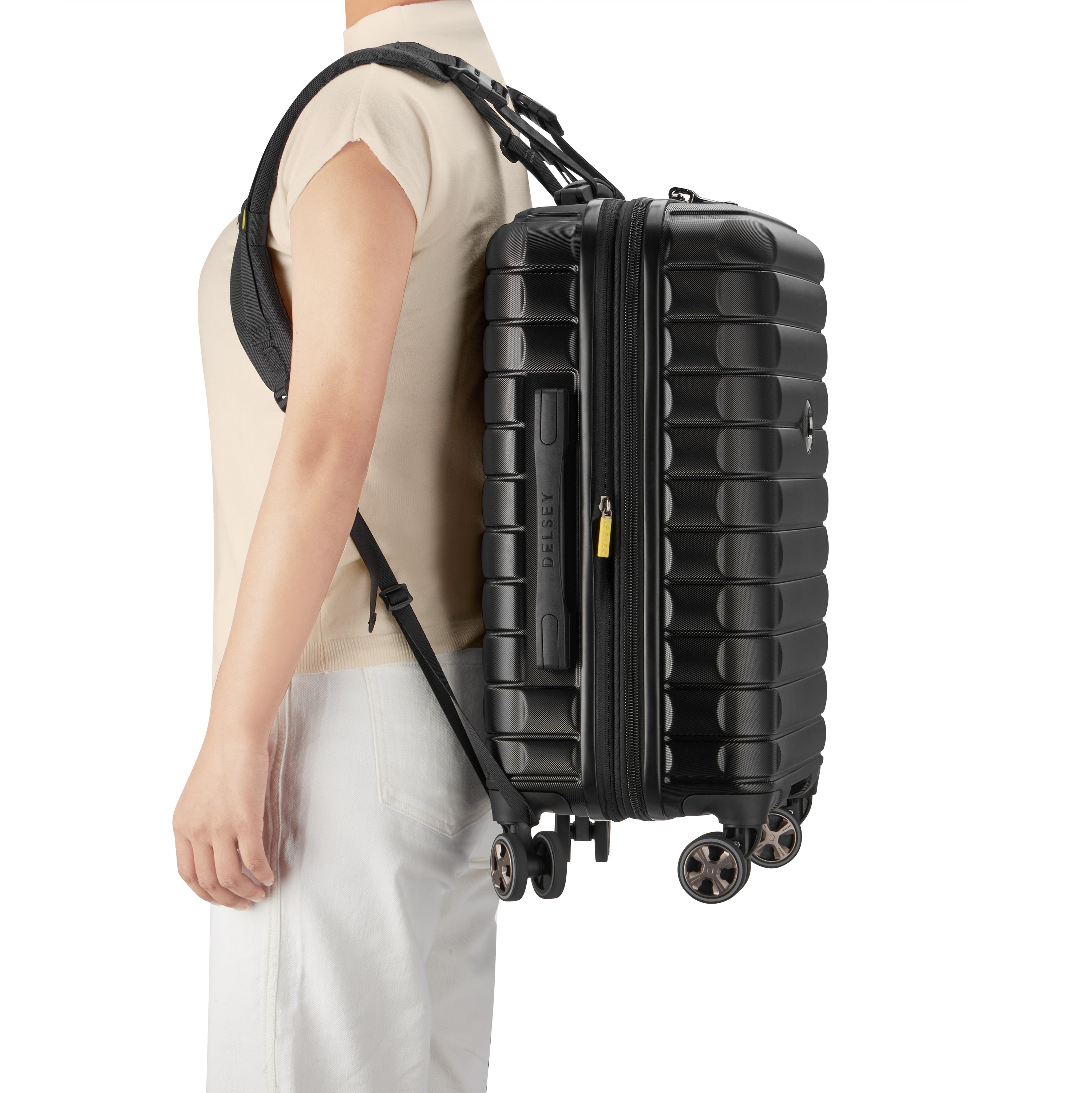 delsey-le-cuir-lisse-koffergurt-schwarz-koffer-tragegurt image 3