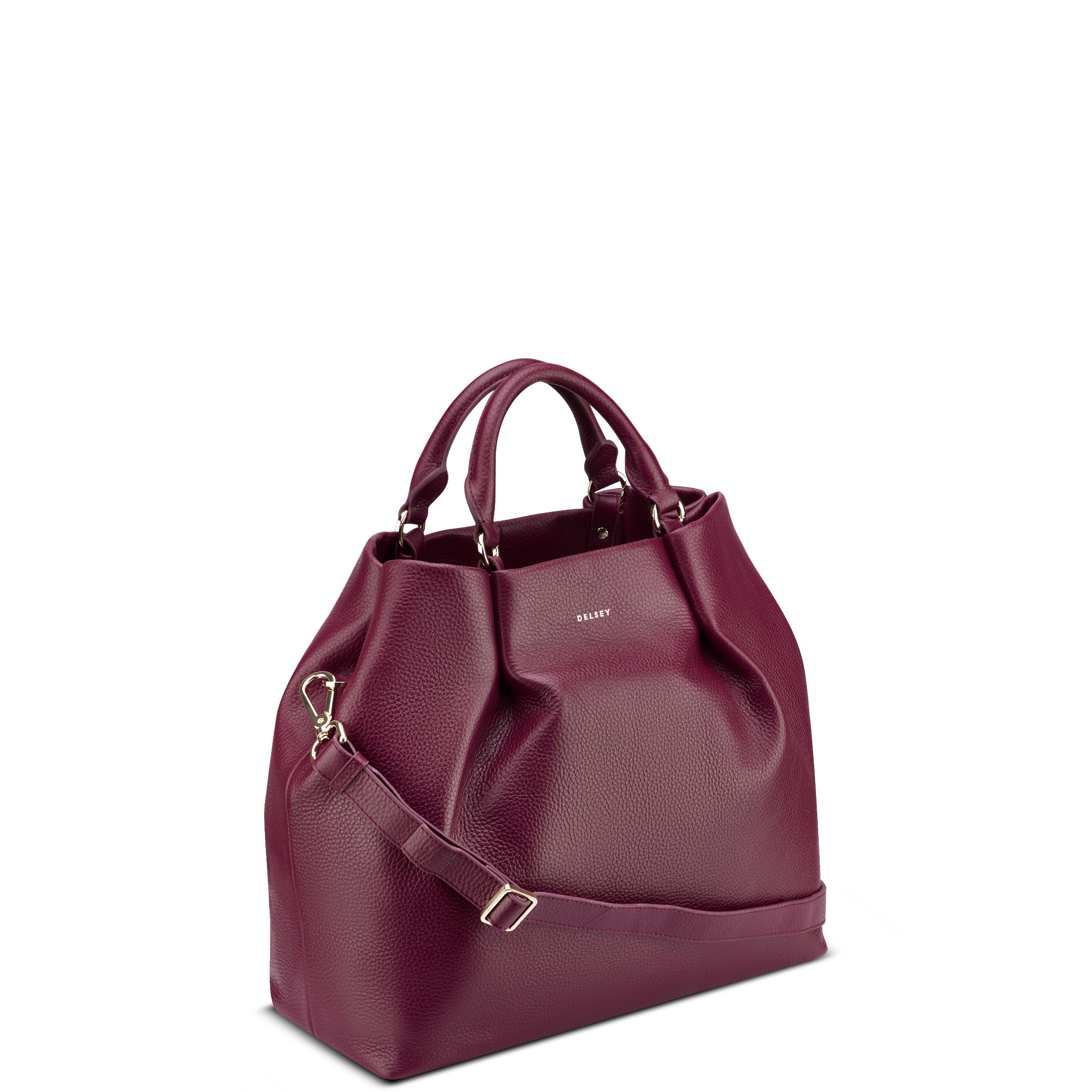 delsey-le-cuir-grain-handtasche-leder-bordeaux image 2