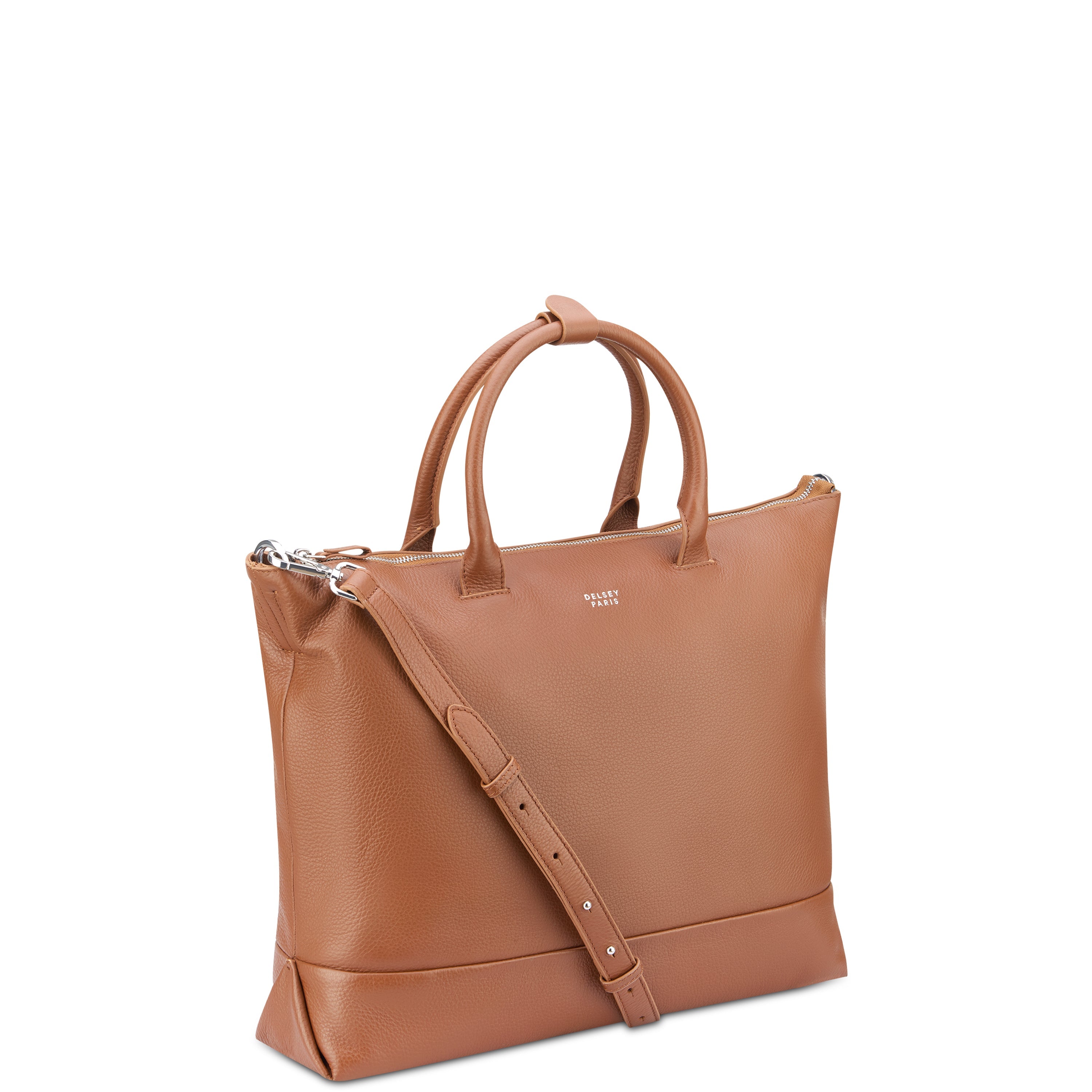 delsey-le-cuir-graine-tote-bag-43-5-cm-cognac-leder image 2
