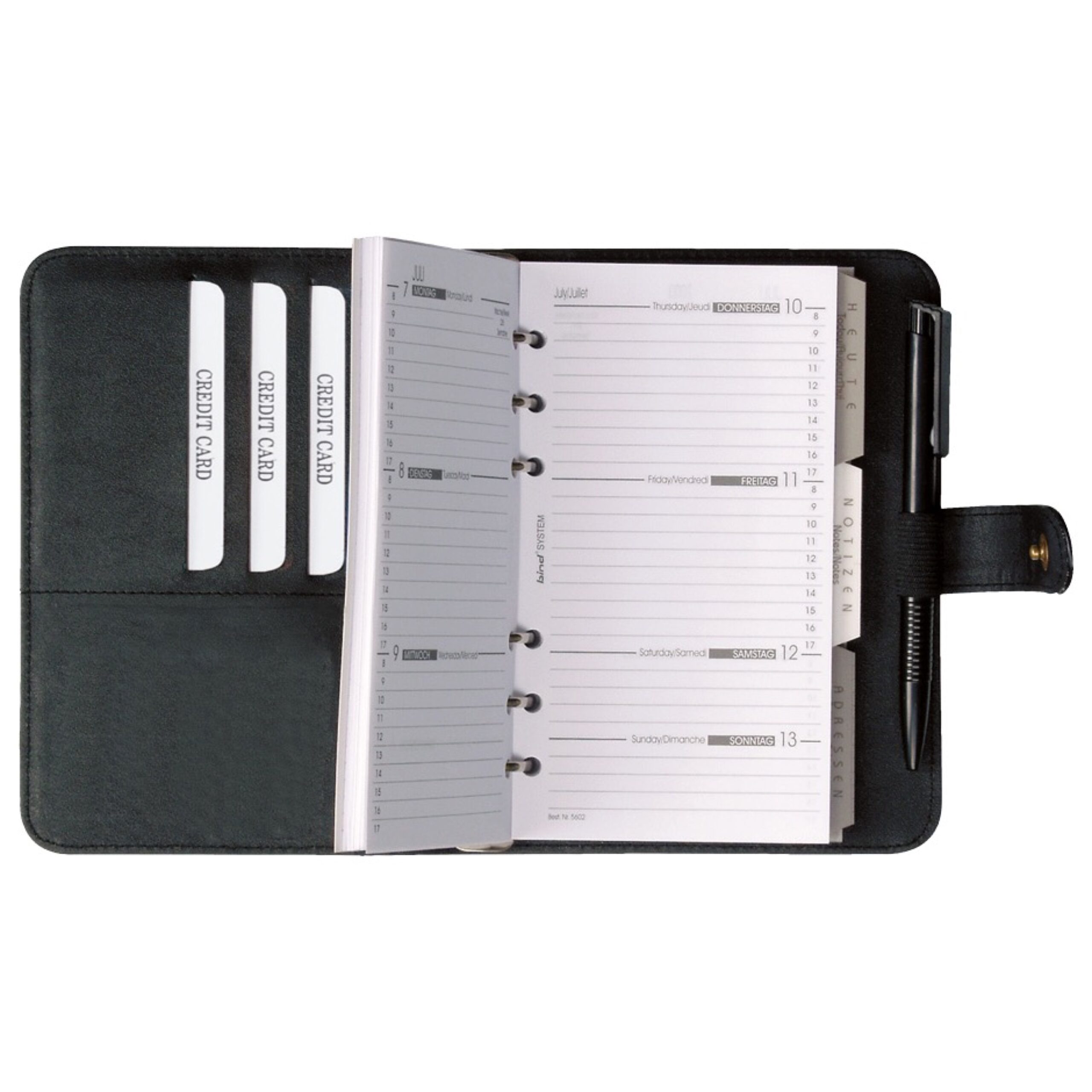 bind-systemplaner-a7-lederimitat-schwarz-kalender image 2