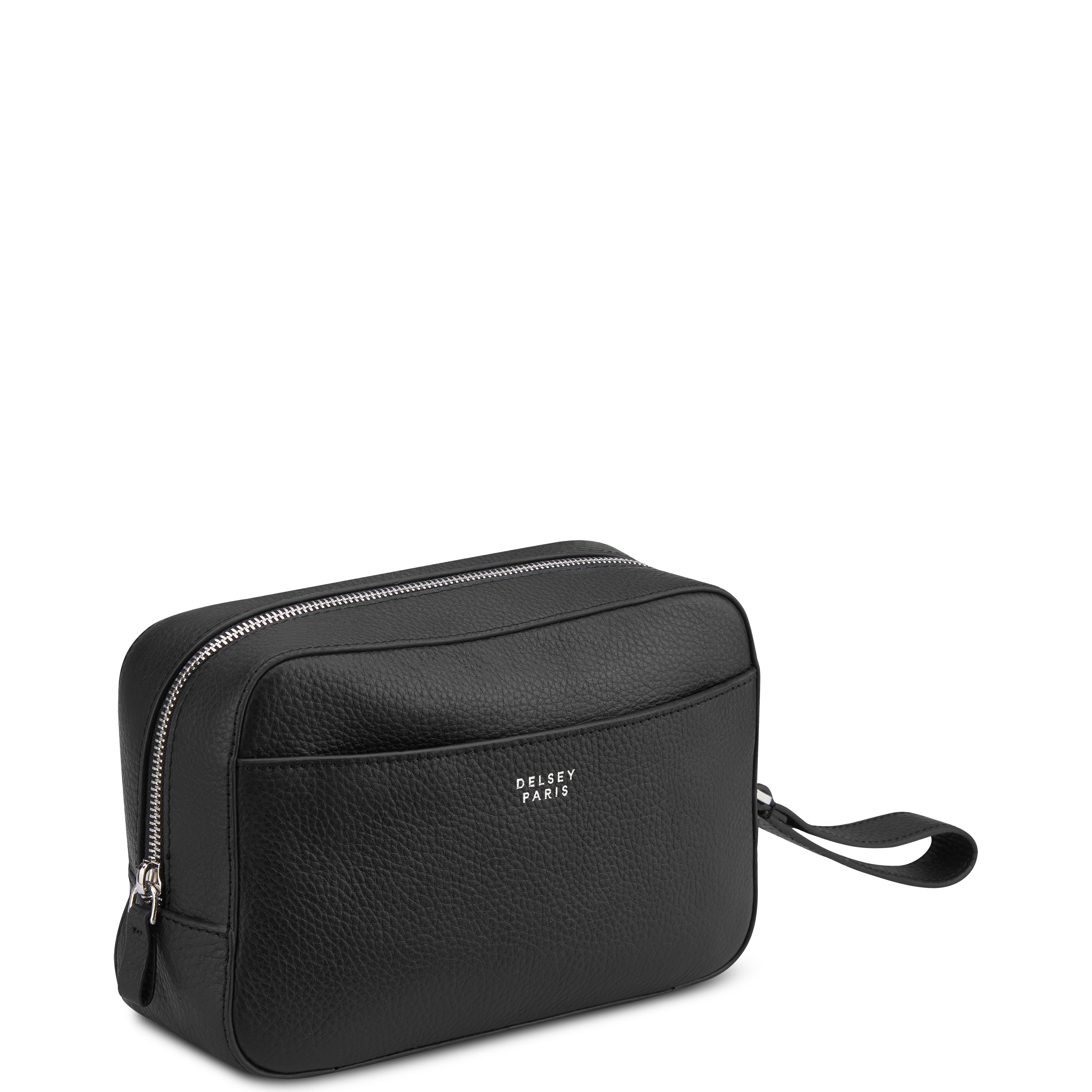delsey-le-cuir-lisse-kulturtasche-schwarz-leder image 2