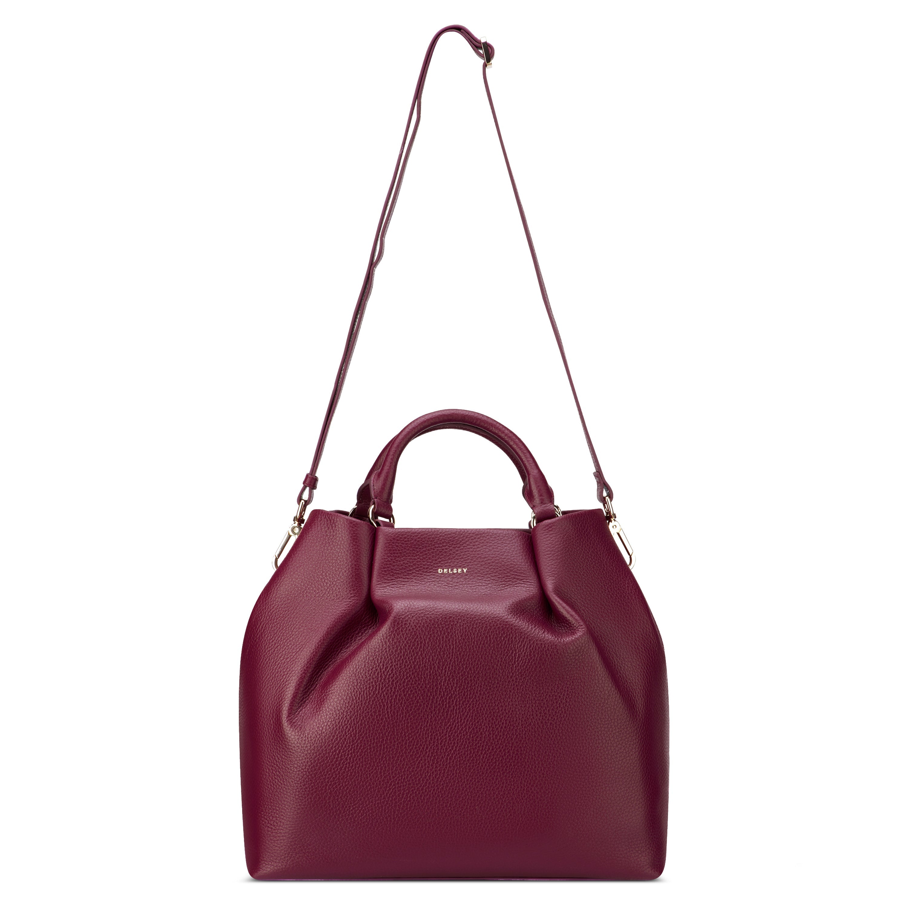 delsey-le-cuir-grain-handtasche-leder-bordeaux image 5
