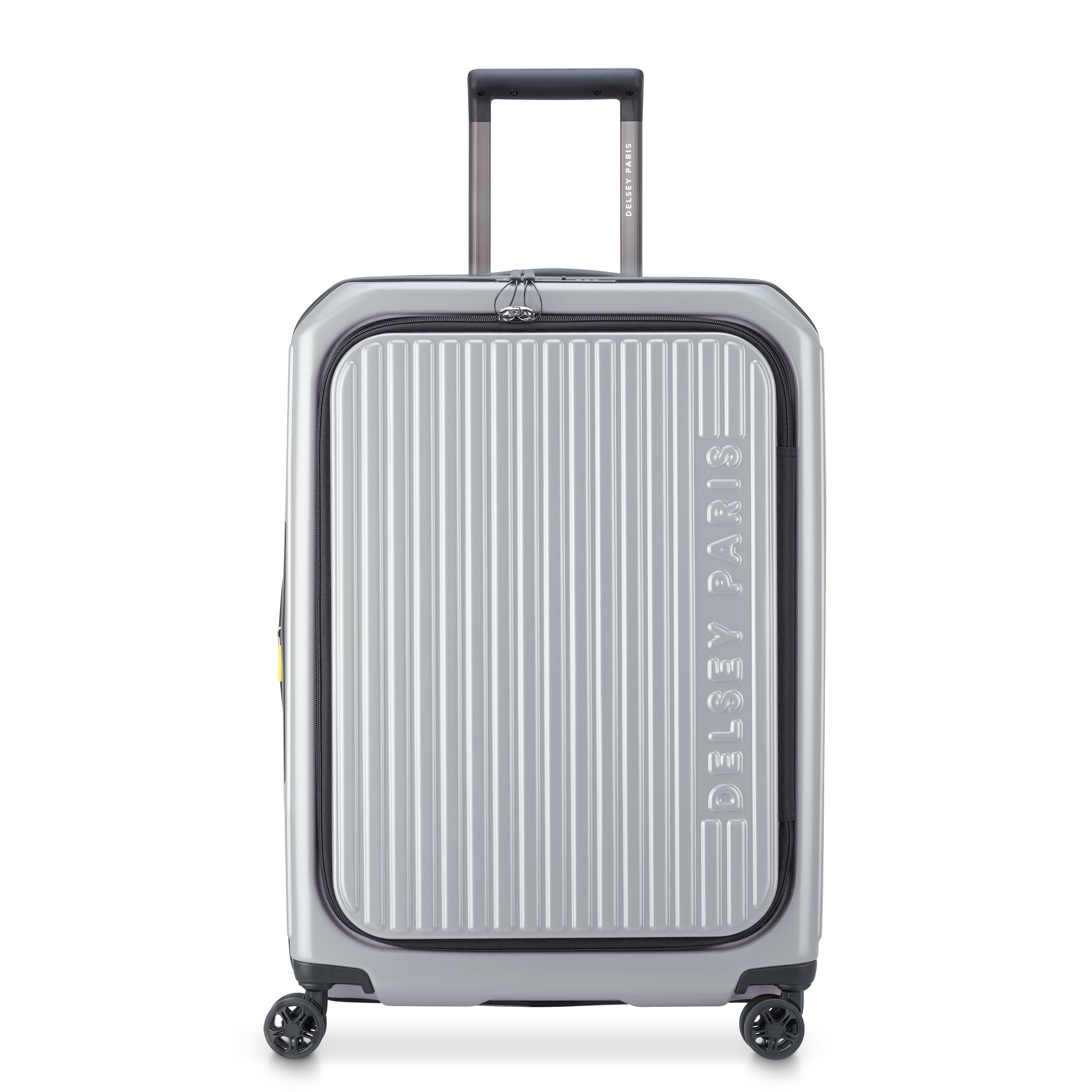 delsey-securitime-zip-65-5-cm-hartschalenkoffer-silver-erweiterbar image 1