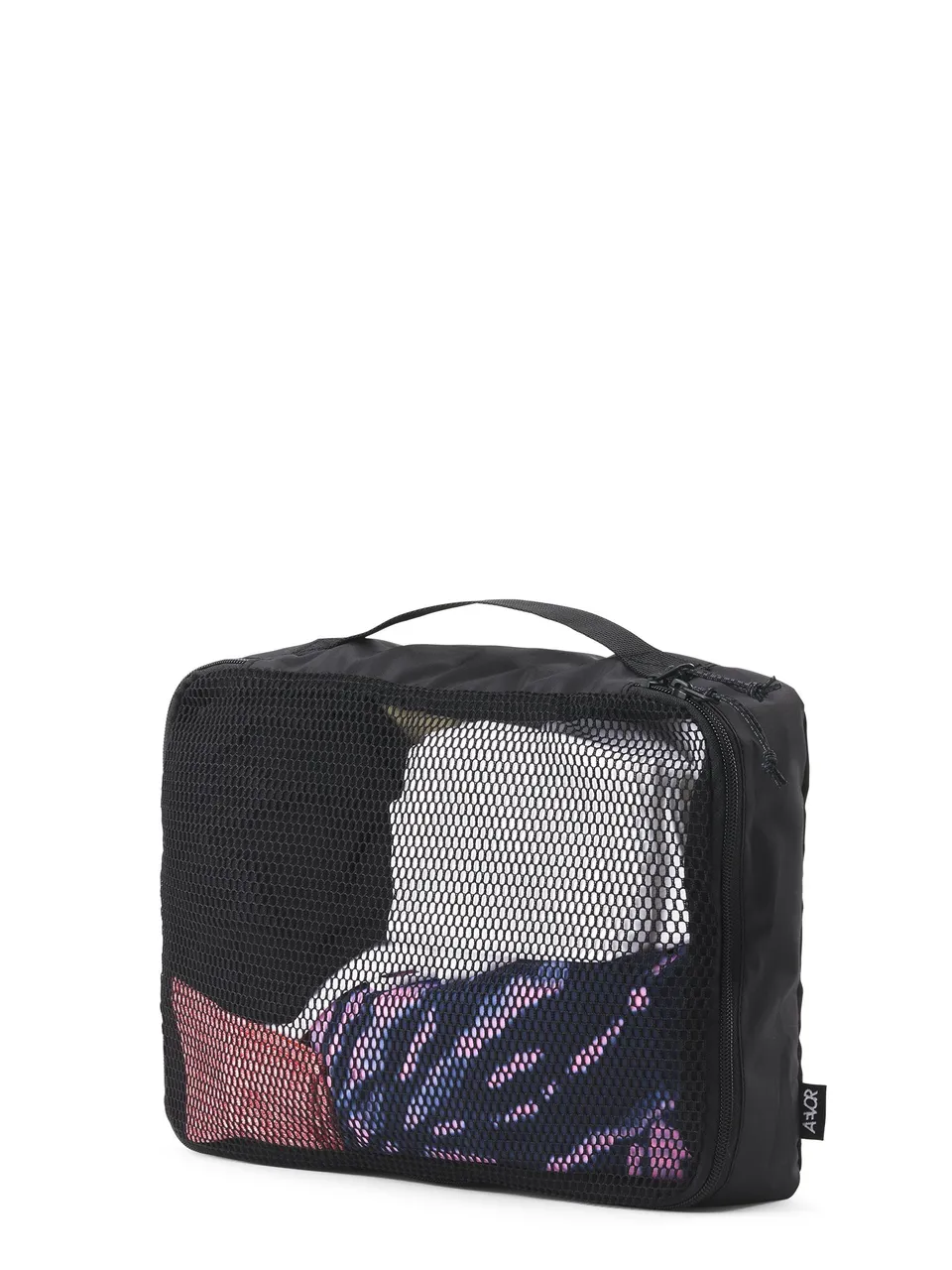 aevor-packing-cube-medium-packw-rfel-ripstop-black-mesh image 1